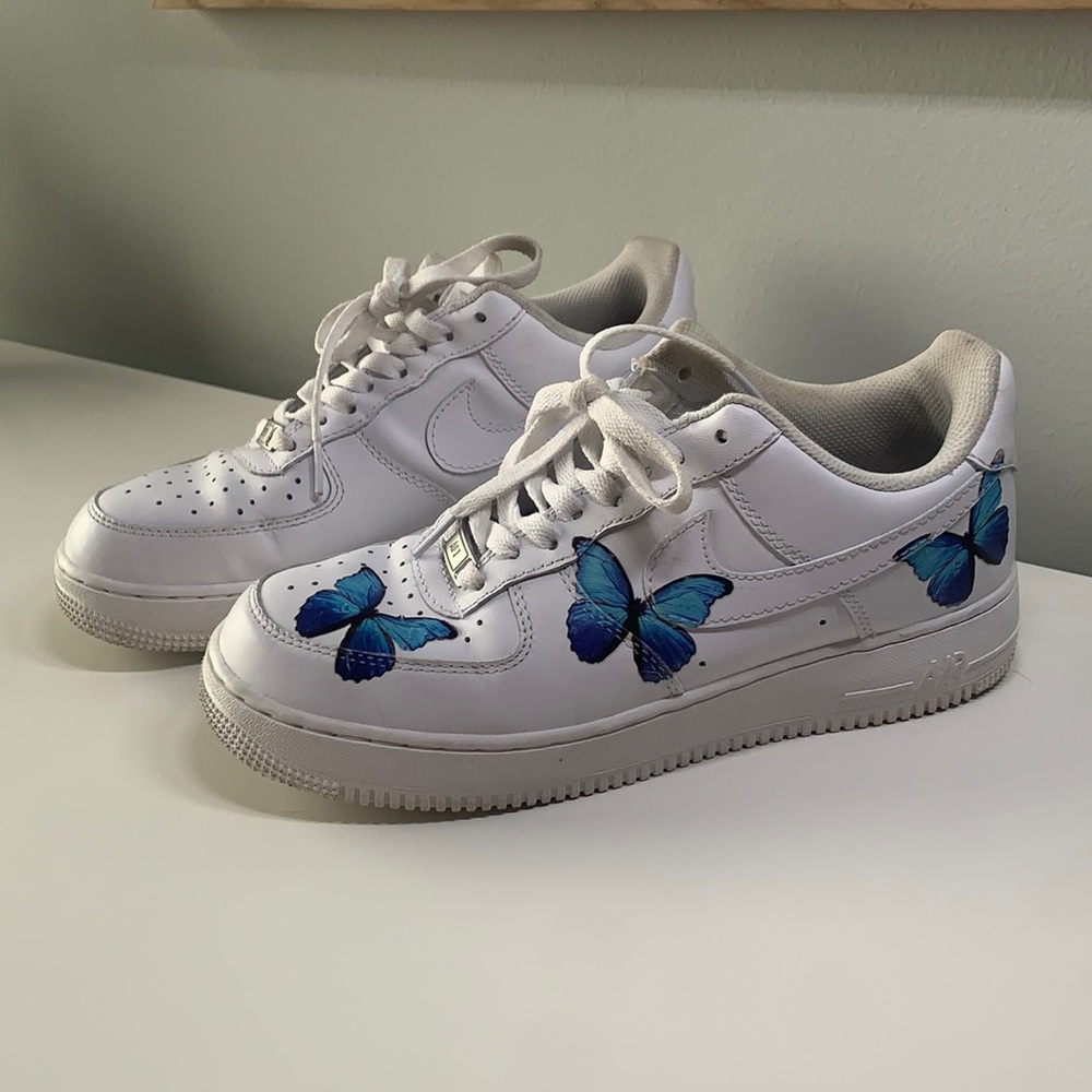 Nike Drip Creationz Blue Butterfly Air Force 1